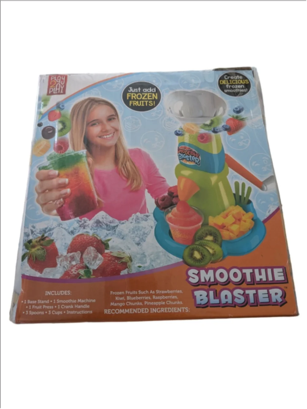 Play 2 Play Smoothie Blaster Frozen Fruit Maker Toy Kids No Batteries
